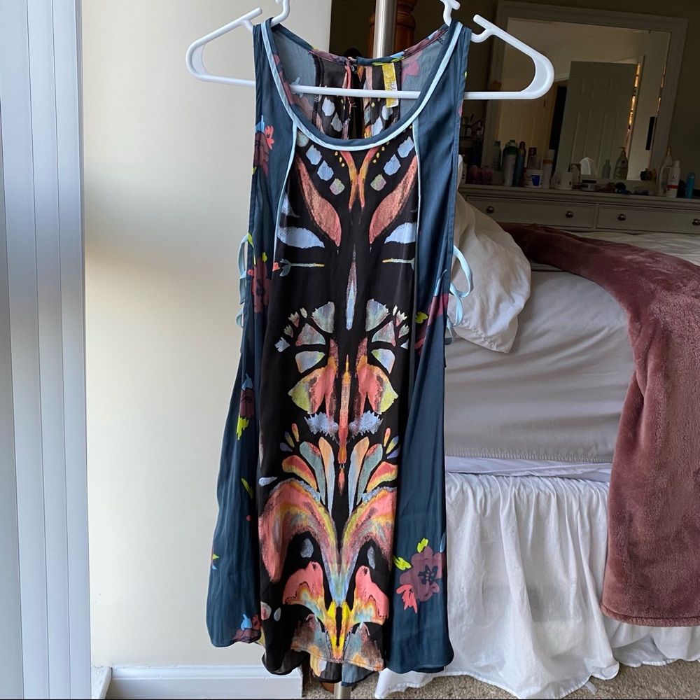 Free People Satin Halter Swing Dress